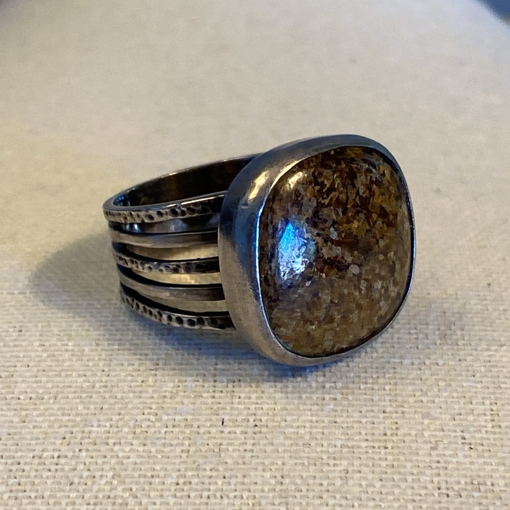 SILPADA R1738 Sterling Silver Bronzite Stone Ring (10)
